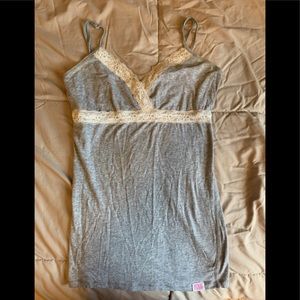 VS Pink Lace Detail Tank Top